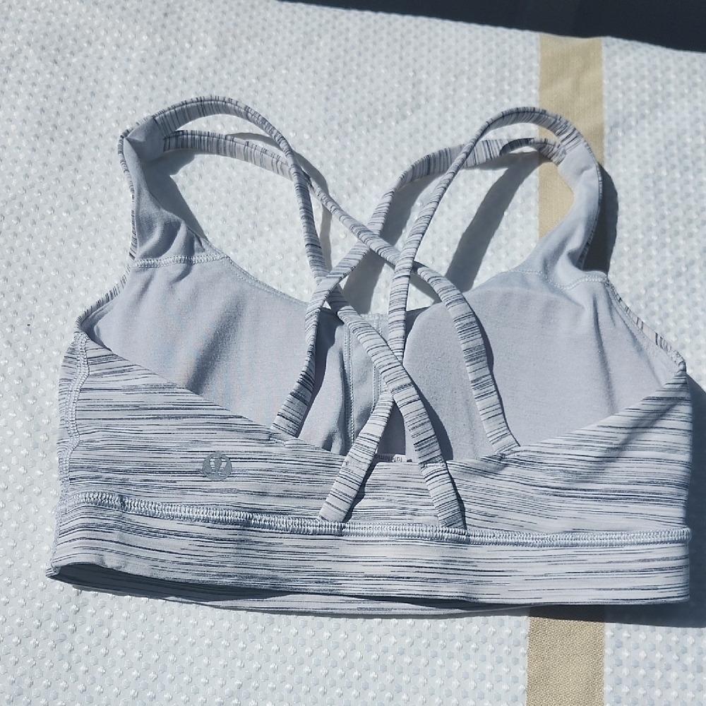 lululemon athletica Gray Sports Bra Medium Impact - Picture 3 of 6